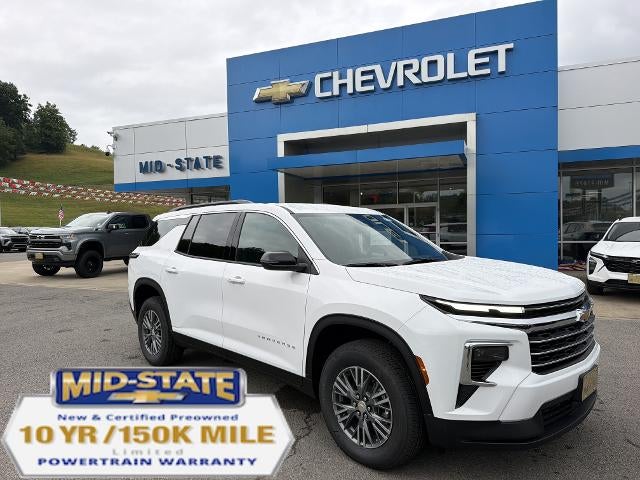 2026 Chevrolet Traverse LT in Summit White — front three-quarter view