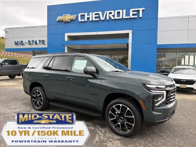 2026 Chevrolet Tahoe RST in Cypress Gray — front three-quarter view