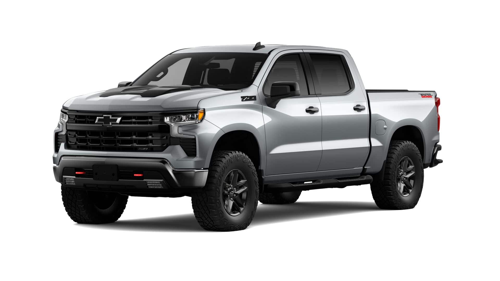 2026 Chevrolet Silverado 1500 LT Trail Boss in Sterling Gray Metallic — front three-quarter view